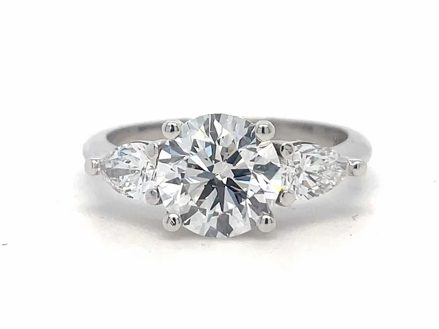 14 karaat witgouden ring met 2,70 crt. diamant - afbeelding 1 van  7