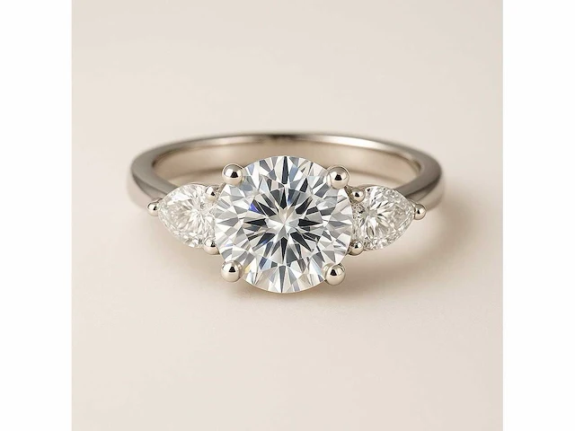 14 karaat witgouden ring met 2,70 crt. diamant - afbeelding 2 van  7