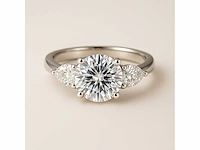 14 karaat witgouden ring met 2,70 crt. diamant - afbeelding 2 van  7