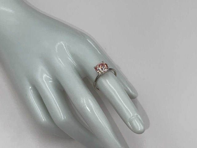 14 karaat witgouden ring met 3,00 crt. diamant - afbeelding 10 van  10