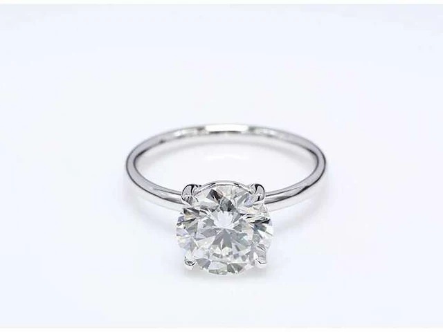 14 karaat witgouden ring met 3,01 crt. diamant - afbeelding 7 van  8