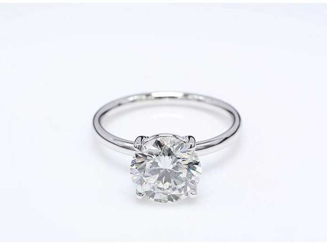 14 karaat witgouden ring met 3,01 crt. diamant - afbeelding 7 van  8
