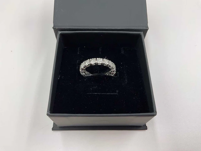 14 karaat witgouden ring met 3,04 crt. diamant naturel - afbeelding 4 van  8