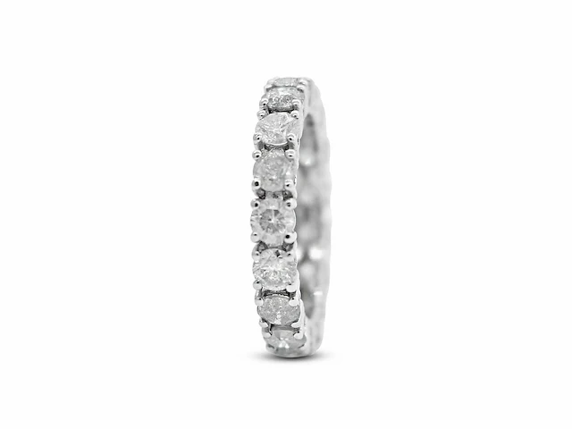 14 karaat witgouden ring met 3,04 natuurlijke diamanten - afbeelding 1 van  6