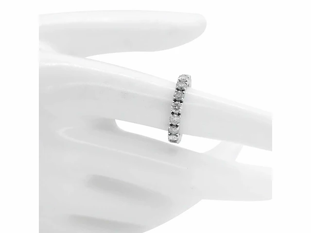 14 karaat witgouden ring met 3,04 natuurlijke diamanten - afbeelding 3 van  6