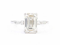 14 karaat witgouden ring met 3,06 crt. diamant. - afbeelding 1 van  6