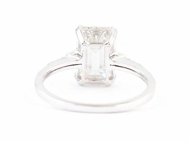 14 karaat witgouden ring met 3,06 crt. diamant. - afbeelding 2 van  6