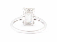 14 karaat witgouden ring met 3,06 crt. diamant. - afbeelding 2 van  6