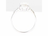 14 karaat witgouden ring met 3,06 crt. diamant. - afbeelding 3 van  6