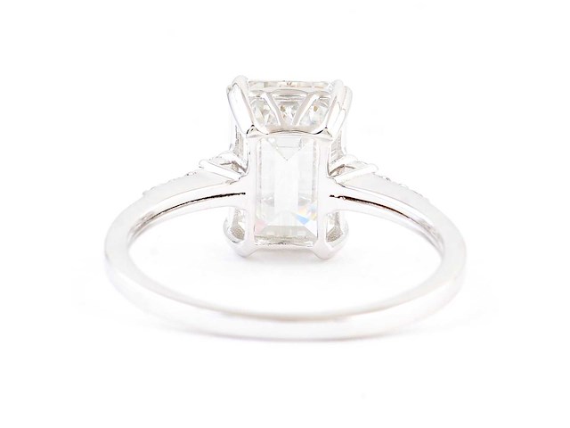 14 karaat witgouden ring met 3,06 crt. diamant. - afbeelding 2 van  6