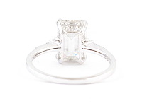 14 karaat witgouden ring met 3,06 crt. diamant. - afbeelding 2 van  6