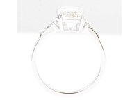 14 karaat witgouden ring met 3,06 crt. diamant. - afbeelding 3 van  6