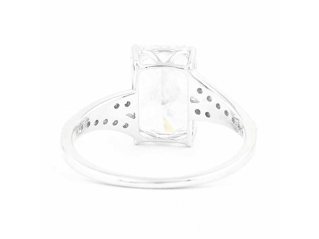 14 karaat witgouden ring met 3,07 crt. diamant. - afbeelding 5 van  6