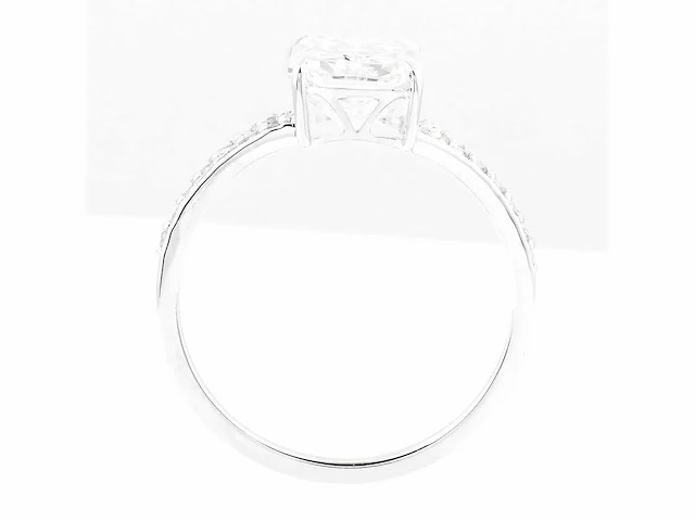 14 karaat witgouden ring met 3,07 diamant. - afbeelding 4 van  6