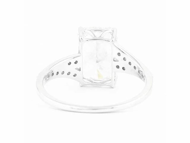 14 karaat witgouden ring met 3,07 diamant. - afbeelding 5 van  6