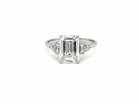 14 karaat witgouden ring met 3,20 crt. diamant - afbeelding 1 van  6