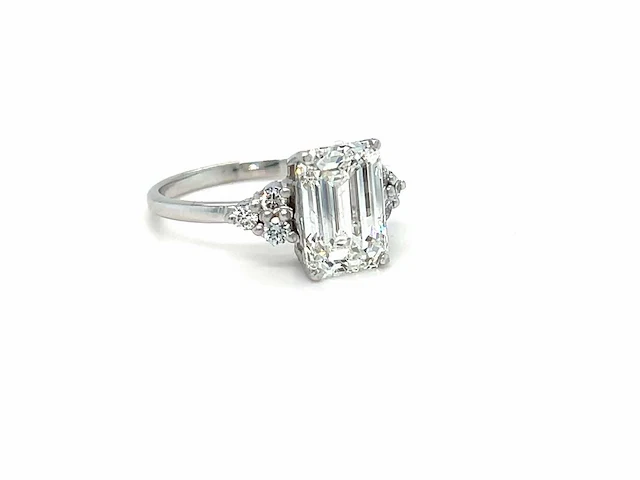 14 karaat witgouden ring met 3,20 crt. diamant - afbeelding 3 van  6