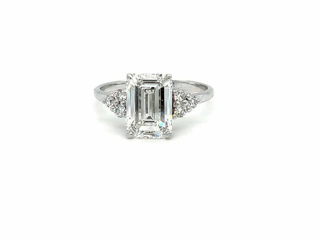 14 karaat witgouden ring met 3,20 crt. diamant - afbeelding 4 van  6