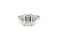 14 karaat witgouden ring met 3,20 crt. diamant - afbeelding 4 van  6