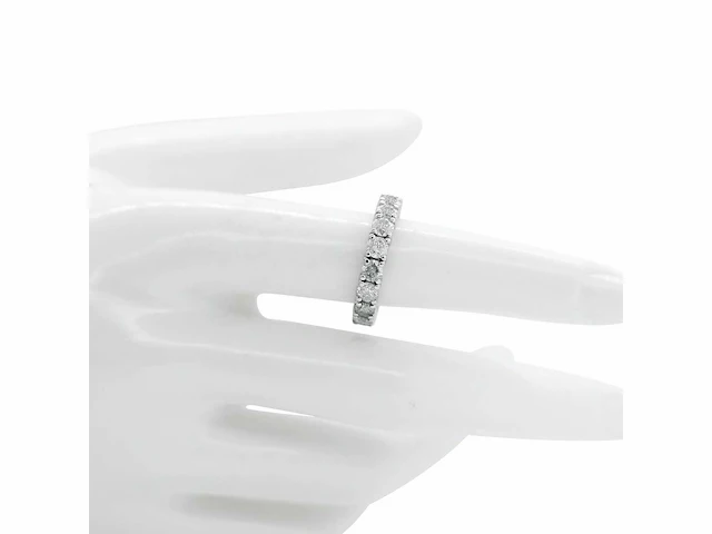 14 karaat witgouden ring met 3,23 natuurlijke diamant. - afbeelding 3 van  6