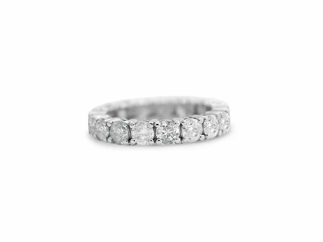 14 karaat witgouden ring met 3,23 natuurlijke diamant. - afbeelding 4 van  6