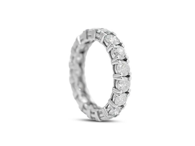 14 karaat witgouden ring met 3,23 natuurlijke diamant. - afbeelding 5 van  6