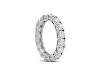 14 karaat witgouden ring met 3,23 natuurlijke diamant. - afbeelding 5 van  6