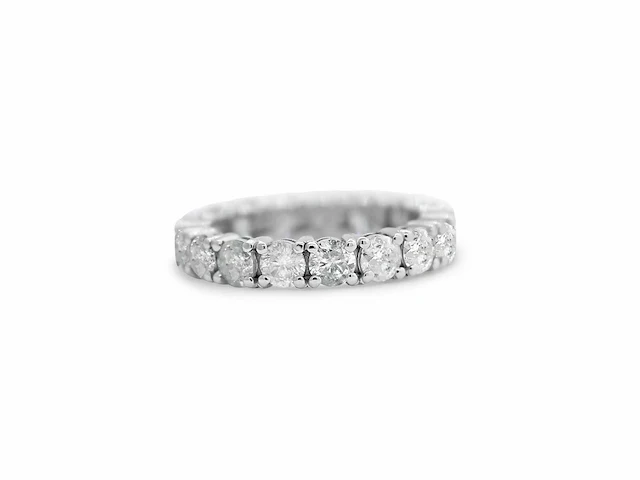 14 karaat witgouden ring met 3,23 natuurlijke diamant. - afbeelding 4 van  6