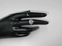 14 karaat witgouden ring met 3,33 crt. diamant. - afbeelding 1 van  10