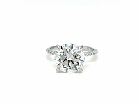 14 karaat witgouden ring met 3,33 crt. diamant. - afbeelding 2 van  10
