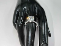 14 karaat witgouden ring met 3,33 crt. diamant. - afbeelding 4 van  10