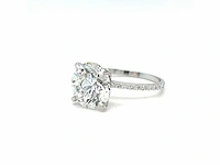14 karaat witgouden ring met 3,33 crt. diamant. - afbeelding 5 van  10
