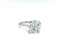 14 karaat witgouden ring met 3,33 crt. diamant. - afbeelding 6 van  10