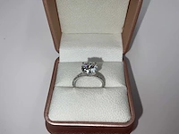 14 karaat witgouden ring met 3,33 crt. diamant. - afbeelding 7 van  10