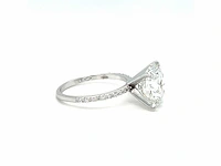 14 karaat witgouden ring met 3,33 crt. diamant. - afbeelding 8 van  10