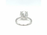14 karaat witgouden ring met 3,33 crt. diamant. - afbeelding 9 van  10