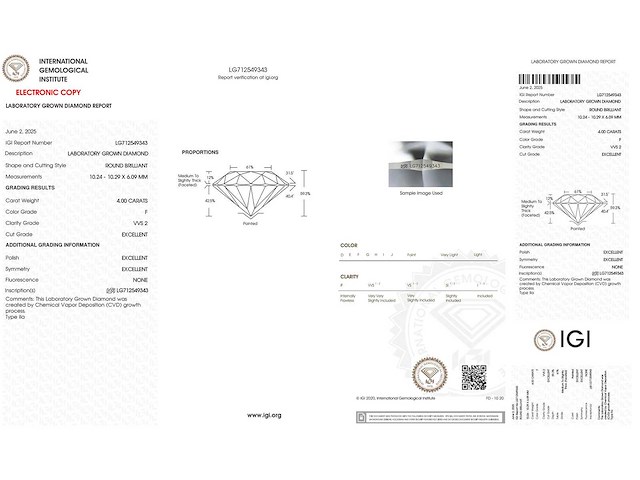 14 karaat witgouden ring met 4,00 crt. diamant - afbeelding 2 van  8