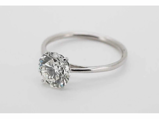 14 karaat witgouden ring met 4,01 crt. diamant - afbeelding 6 van  8