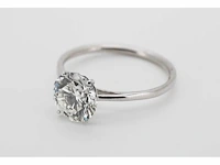 14 karaat witgouden ring met 4,01 crt. diamant - afbeelding 6 van  8