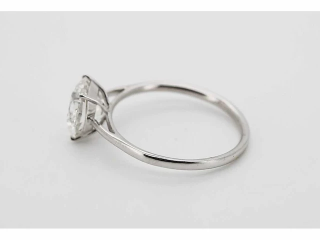14 karaat witgouden ring met 4,01 crt. diamant - afbeelding 7 van  8