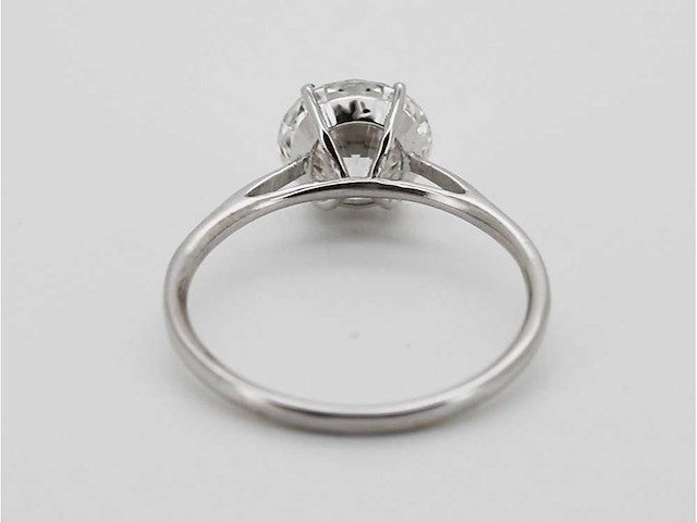14 karaat witgouden ring met 4,01 crt. diamant - afbeelding 8 van  8