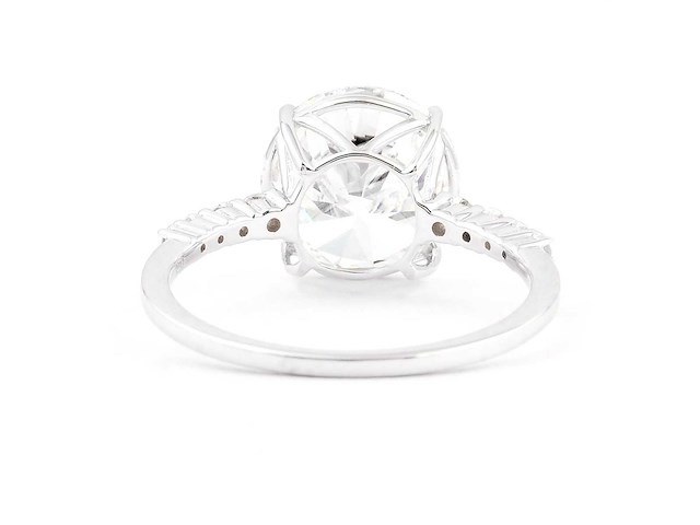 14 karaat witgouden ring met 4,02 crt diamant - afbeelding 5 van  9