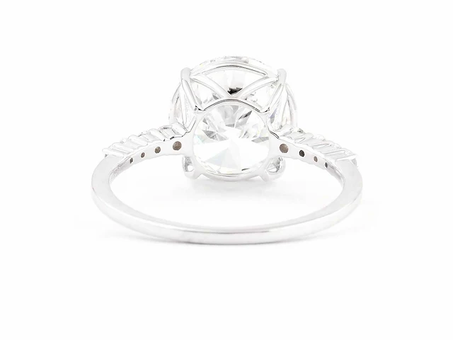 14 karaat witgouden ring met 4,02 crt diamant - afbeelding 1 van  9