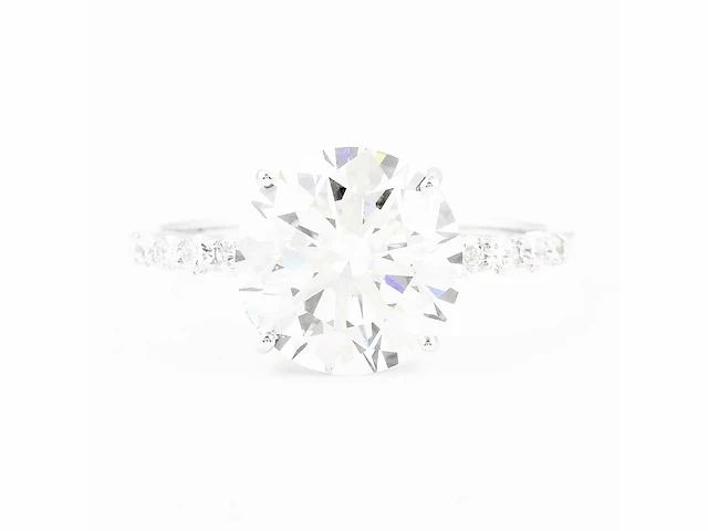 14 karaat witgouden ring met 4,02 crt diamant - afbeelding 8 van  9