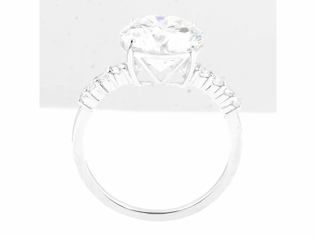 14 karaat witgouden ring met 4,02 crt diamant - afbeelding 2 van  8