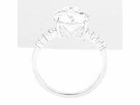 14 karaat witgouden ring met 4,02 crt diamant - afbeelding 2 van  8