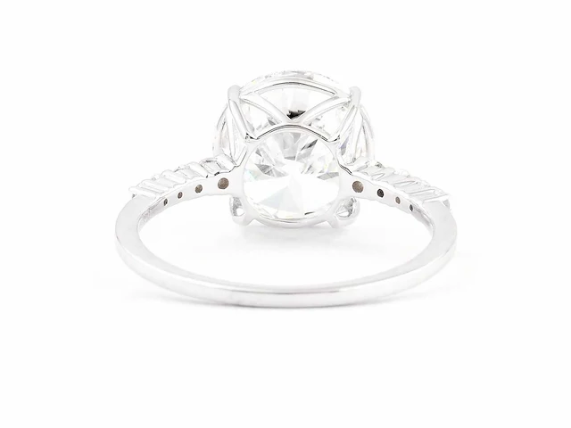 14 karaat witgouden ring met 4,02 crt diamant - afbeelding 4 van  8