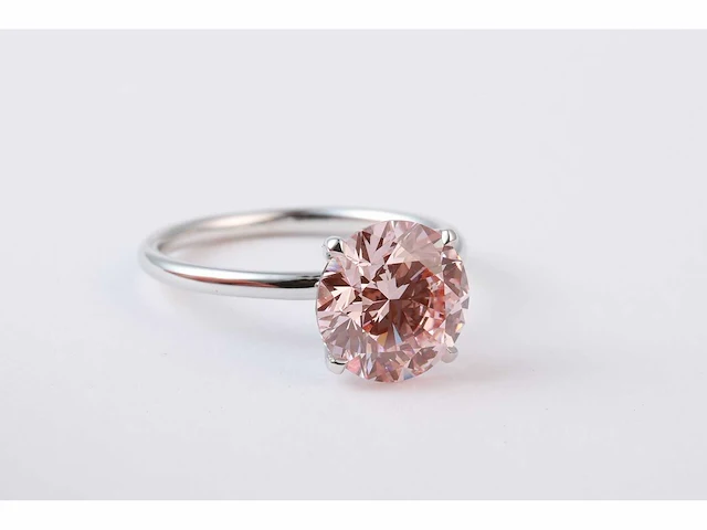 14 karaat witgouden ring met 4,03 crt. diamant - afbeelding 4 van  6
