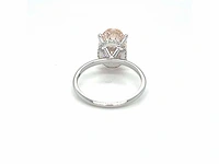 14 karaat witgouden ring met 4,10 crt. diamant. - afbeelding 12 van  13