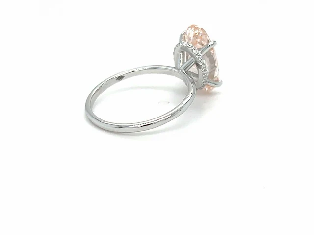14 karaat witgouden ring met 4,10 crt. diamant. - afbeelding 13 van  13